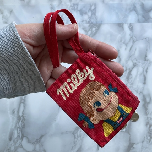 Vintage Fujiya Peko Chan / Milky Candy kids coin purse 70s-80s Japan Showa era - Picture 8 of 9